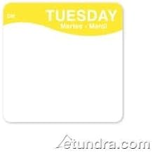 DayMark - 1133332 - DissolveMark 2 in x 2 in Tuesday Label