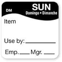 DayMark - 1100737 - DissolveMark 1 in x 1 in Sunday Use By Label