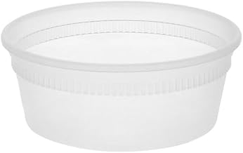 Newspring Pactiv Delitainer Polypropylene Premium Round Food Container Clear, 8 oz. | 480/Case