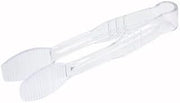 Winco PUTF-6C Clear Polycarbonate 6" Tong W/ Flat Grip Surface-PUTF-6C