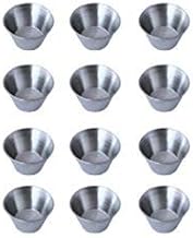 Individual Condiment Stainless Steel Ramekins Sauce Cups 2.5 oz 12 DZ - 144 PCS