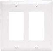 Legrand Pass & Seymour SP262WUCC30 Plastic Wall Plate, 2 Gang, Two Decorator Rocker GFCI, White (1 Count)