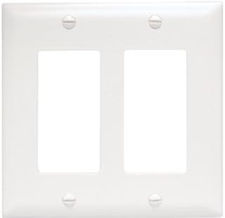 Legrand Pass & Seymour SP262WUCC30 Plastic Wall Plate, 2 Gang, Two Decorator Rocker GFCI, White (1 Count)