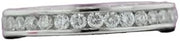 Channel Set Eternity Wedding Ring Band 2ct Round Cut Moissanite White Gold Plated