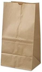 AJM Packaging Natural Kraft Squat Grocery Bag - 500 per case.