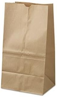 AJM Packaging Natural Kraft Squat Grocery Bag - 500 per case.