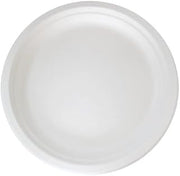 PacknWood 210APU25F 10 in. Sugarcane White Round Plate with No Added PFAS - 500 Piece