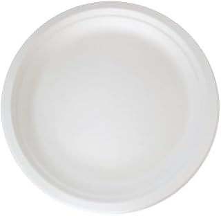 PacknWood 210APU25F 10 in. Sugarcane White Round Plate with No Added PFAS - 500 Piece