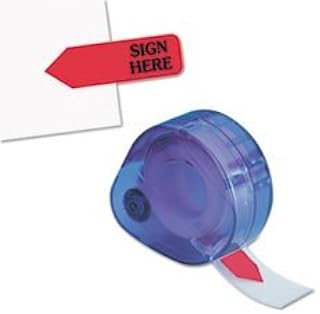 Redi-Tag 81024 Arrow Message Page Flags in Dispenser"Sign Here" Red 120 Flags/Dispenser