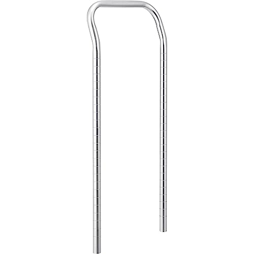 Poly-Z-Brite Utility CART Handle 14W by Nexel – Alloy Steel, Silver, Model AH14Z