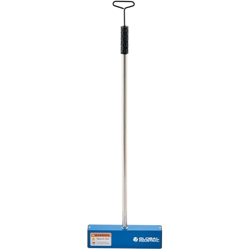 Global Industrial 1.75"L x 11"W x 36.88"H / Silver/Blue / Industrial Magnetic Sweepers