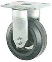 Faultless Rigid Plate Caster, 8" Mold-On Rubber Wheel
