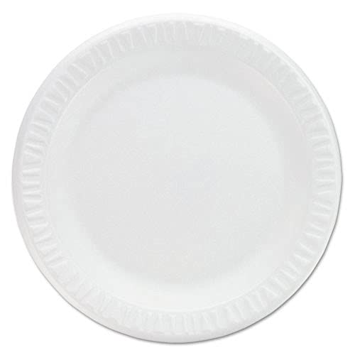 Dart 9PWCR Concorde Non-Laminated 9 in. Foam Plates - White (125-Piece/Pack)