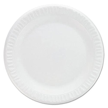Dart 9PWCR Concorde Non-Laminated 9 in. Foam Plates - White (125-Piece/Pack)