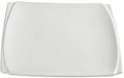 Winco WDP009-101, 7-1/2-Inch Ardesia Bettini Porcelain Square Platters, Serving Salad Bowl, Dinner Plates, Bright White, 24-Piece/CS