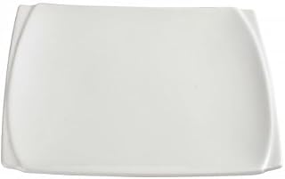 Winco WDP009-101, 7-1/2-Inch Ardesia Bettini Porcelain Square Platters, Serving Salad Bowl, Dinner Plates, Bright White, 24-Piece/CS