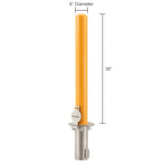 Removable Round Bollard by Global Industrial – Steel, Yellow, Model 670518