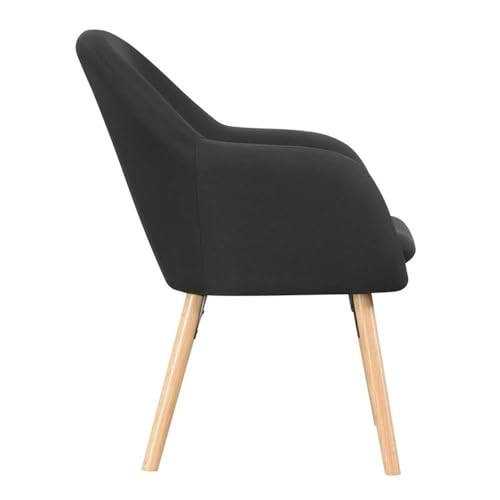 Convenience Concepts Black Linen / Chair / 25.25"L x 26.75"W x 33.5"H Chairs