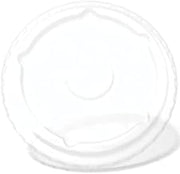 Graphic Packaging International Translucent Polystyrene Flat Lid with Bubble, 44 Ounce - 1000 per case.