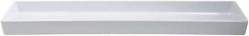 HUBERT Modular Melamine Straight-Sided Pan, White - 30" L x 6" W x 2" H