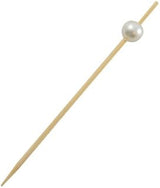 PacknWood PK209BBBIJ9 Bamboo Pick with White Pearl, 3.5" (Pack of 100)