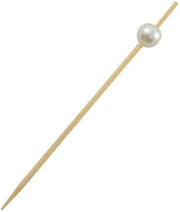 PacknWood PK209BBBIJ9 Bamboo Pick with White Pearl, 3.5" (Pack of 100)