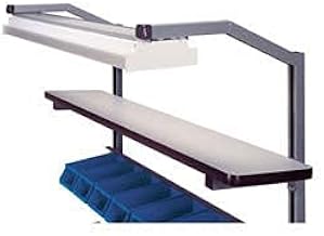 4-5CLS Plastic Laminate Shelf with Steel Support for 60" Workbench, 14 Gauge Steel Base, Black, 60" Length, 12" Width, 1.25" Thick