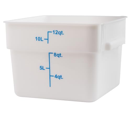 Winco 12 Quart / Container / White Containers