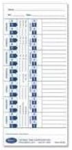 Lathem Universal Time Card, White, 100 per Pack (Case of 6)