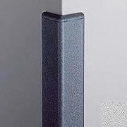 Corner Guard 90, 2'' Wings, 12'H W/Caps, Silver Gray