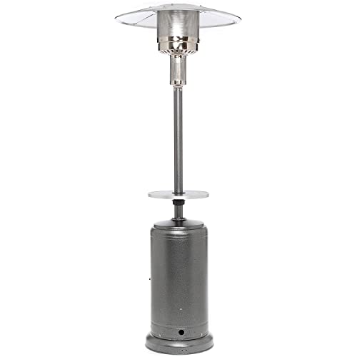 Propane, 41000 BTU, With Table, Silver by AZ Patio Heaters – Steel, Hammered Silver, Model HLDS01-CBT