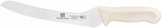 Thunder Group Bread Knife, 9" Blade, White Polypropylene Handles, German Steel, NSF