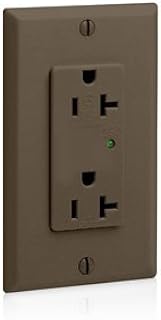 Leviton 5380 Decora Surge Duplex Receptacle Industrial Grade 5-20R 20A 125V - Brown (Pkg of 10)