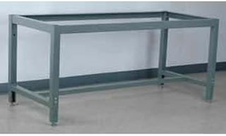 Adjustable Height Box Tube Workbench Frame, 40" W X 27" D X 30-35" H, Black