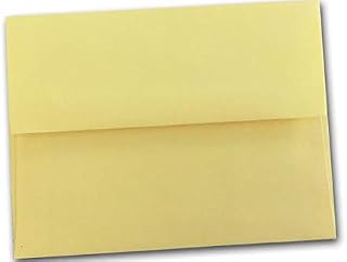 Bulk Discount Pastel EarthChoice A-2 Square Flap Envelopes - 250 Pack - Great for DIY Mailings, Printing, Invitations, Notecards, RSVP, Etc. (Canary)