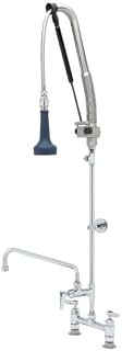 T&S Brass Pull-Down PRU w/ 12" ADF, Cerama Cartridges, Lever Handles & Wall Bracket