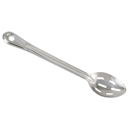 Winco 15" / Slotted / Silver Cooking Spoons