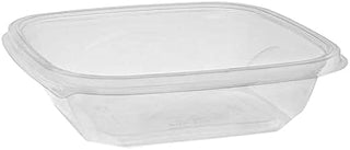 PACTIV RPET Clear Square Recycled Bowl, 24 Ounce Capacity - 300 per case.