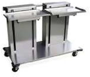 2819 Mobile Tray & Glass/Cup Rack Dispenser, Cantilever Style for 15" x 20" Trays