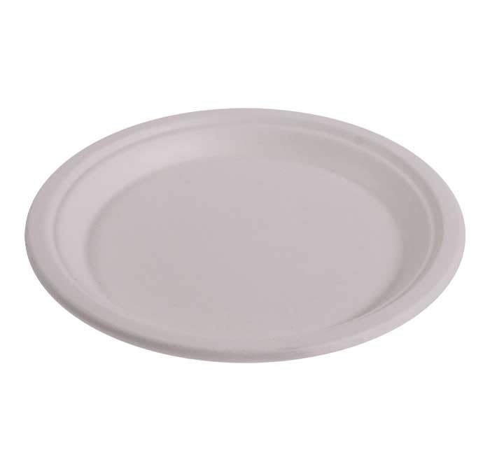 White Molded Fiber Plate by KITCH24/7 – Pack of 500, Model KC-10P-NPAW