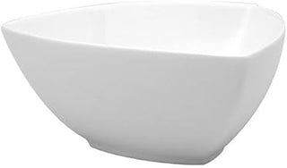 Yanco Mainland Collection 9", 48 Oz Super White Porcelain Triangle Bowl BOX of 12