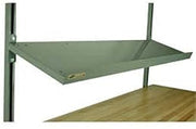 4-6BAS Angled Cantilevered Shelf for 72" Workbench, 16 Gauge Steel, Black, 64" Length, 12" Height