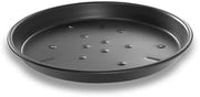 Chicago Metallic BĀKALON Deep Dish Pizza Pan, 10" dia. x 1-1/2" deep | 10" dia. x 1-1/2" deep, perforated bottom, nestable, embossed feet, hand wash only, 14 gauge hardcoat anodized aluminum
