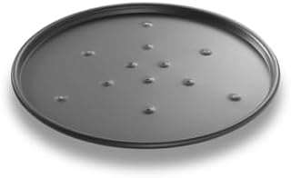 Chicago Metallic BÄ€KALON Thin Crust Pizza Pan, 10" dia. x 3/8" deep