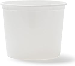 Berry Plastics Venture Round Deli Tub White, 1.3 gal., 8.71" Diameter x 7" Height, HDPE | 120/Case