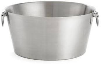 Tablecraft BT199 Beverage Tub, 19" x 9", Round, Stainless