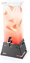 Rosseto Serving Solutions LD142 Square Black Matte Pyramid Base Beverage Dispenser - 1 Gallon