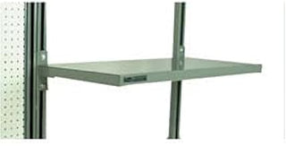 4-6VACS Flat Cantilevered Shelf for 72" Workbench, 14 and 16 Gauge Steel, Blue, 64" Length, 16" Height