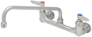 EverSteel Stainless Steel Double Office Faucet, Wall Mount, 8" Centers, 12" Swing Nozzle