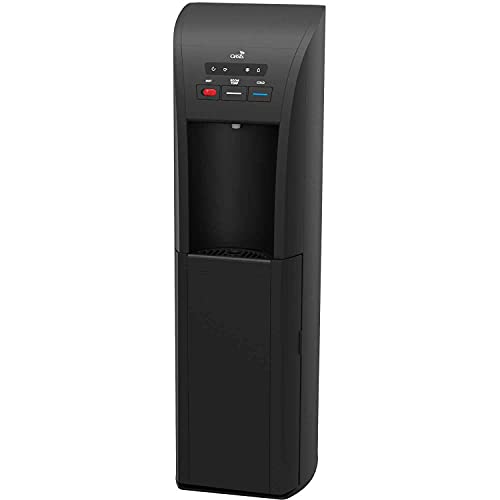 Aquarius Tri-Temp Bottom Loading Water Dispenser by Oasis International – Stainless Steel, Black, Model 506544C